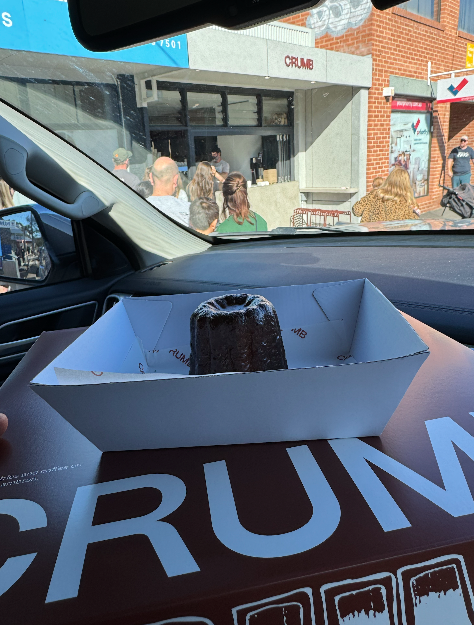 Canelé (a notoriously tricky Bordeaux specialty) at Crumb - Newcastle